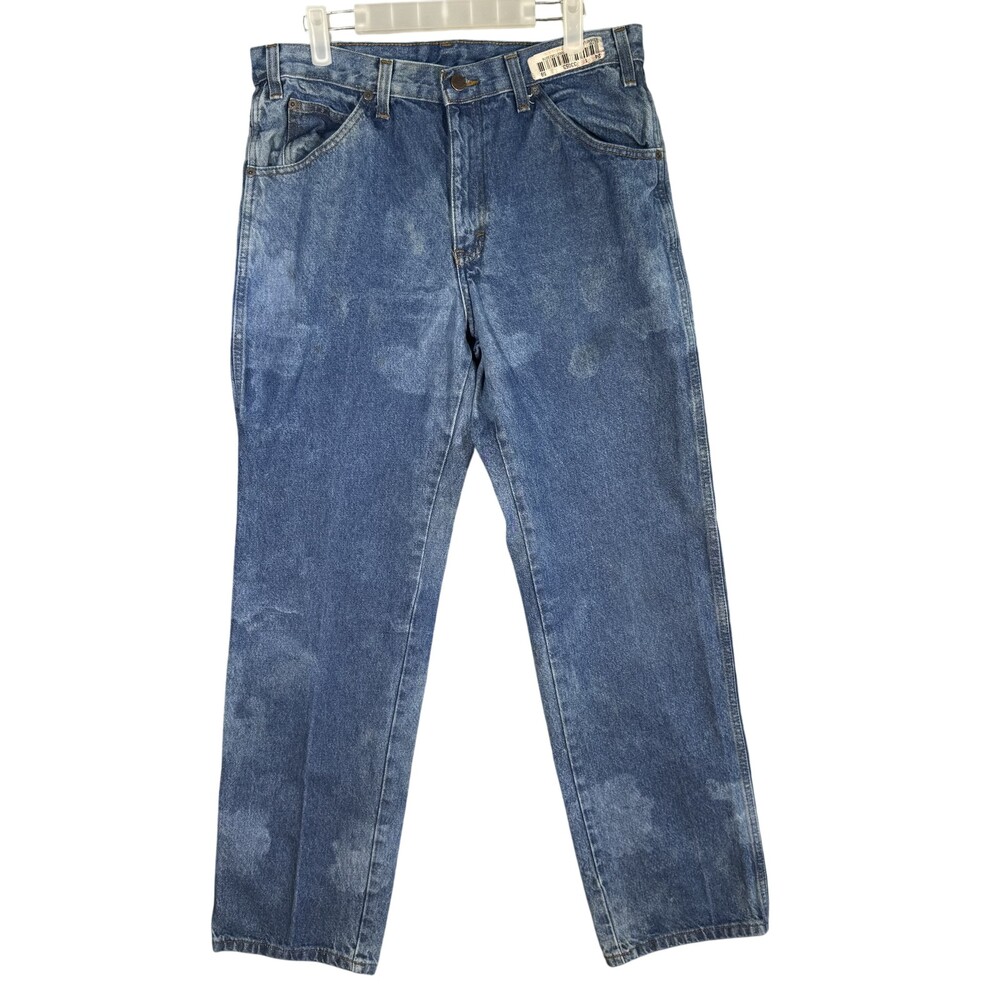 Dickies Work Jeans Mens 34x32 Blue Straight Leg Utility Denim Workwear Pants
